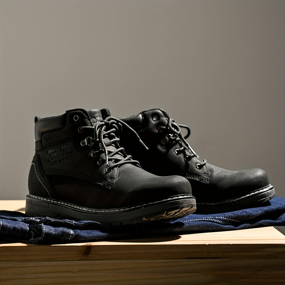 Men's Waterproof Hiking Boots Anti-Skid Lace-Up Shoes