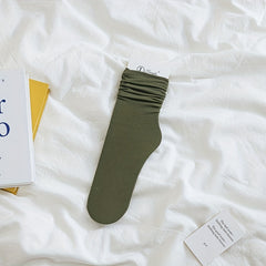 Solid Socks Comfy & Casual Women's Stockings