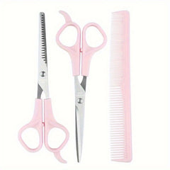3pcs Hair Scissors Kit 17 02cm - Hair Thinning, Cutting, Styling - Men, Women