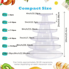 3 4 6 10 Tier Macaron Display Stand Round Tower Cake Stand