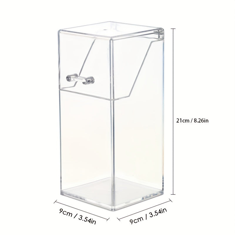 Acrylic Makeup Brush Holder with Lid Organizer Display Case