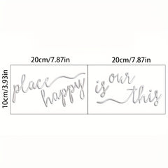 5pcs Quote Mirror Wall Sticker Acrylic Adhesive Home Decor Room Decoration