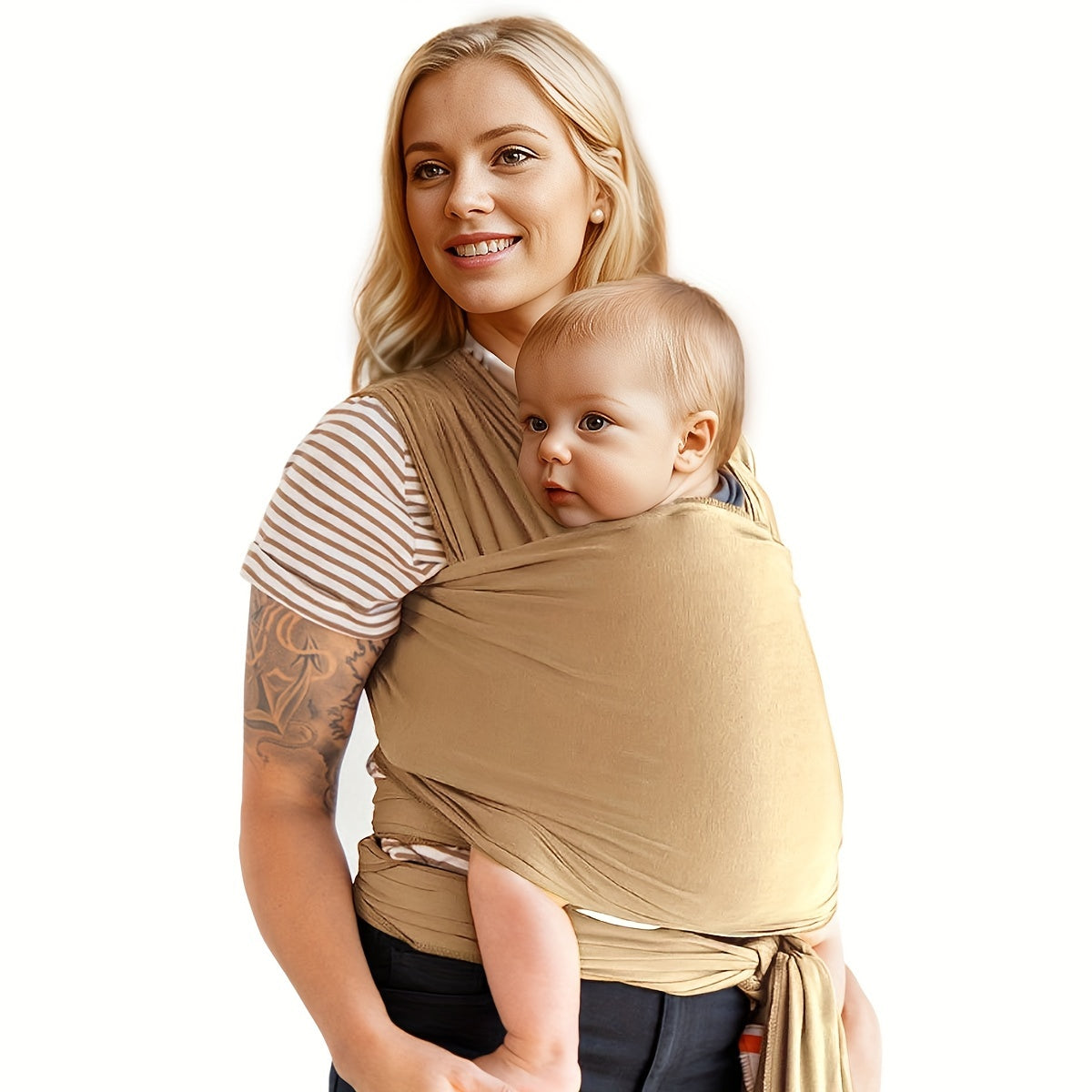 Breathable Baby Wrap Carrier Lightweight Hands Free Sling Soft & Stretchy