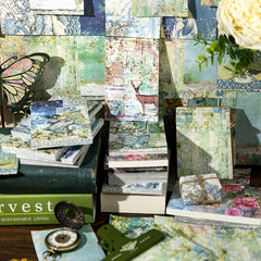 60pcs Paper Scrapbooking Vintage DIY Backing Paper Material