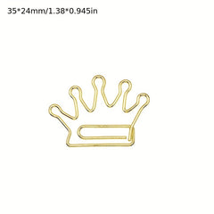 1pc Cartoon Paper Clip Folder Crank Pin Creative Cat Crown Love Shaping Clip