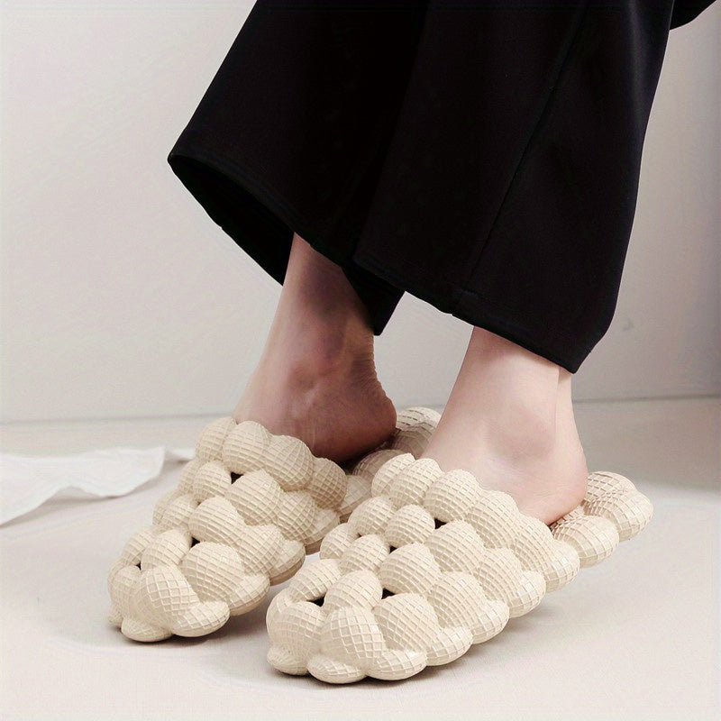 Unisex Round Toe Bubble Slippers Thick Sole Outdoor Sports Slip-On