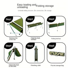 Portable Single Folding Bed for Office Nap and Camping - 1pc