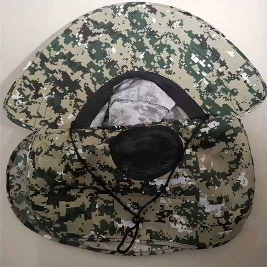 Unisex Windproof Breathable UV Sun Hat with Face Cover for Fishing