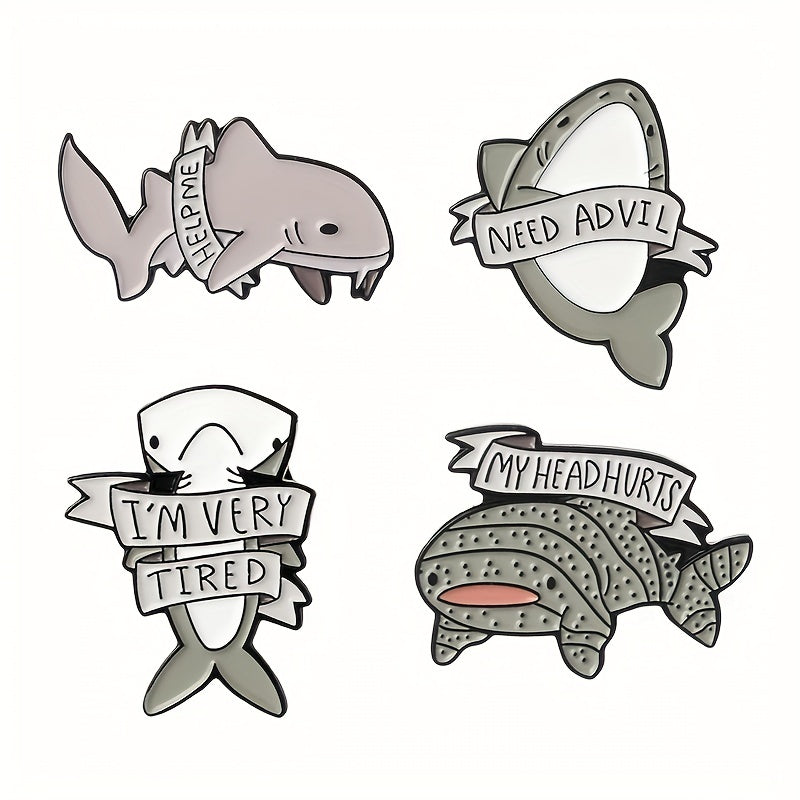 Shark Dolphin Marine Life Brooch Men's Jewelry