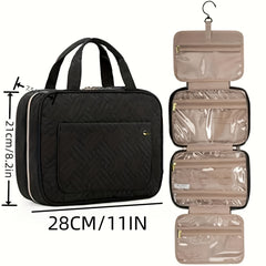 Travel Toiletry Bag with Hanging Hook Water Resistant Makeup Cosmetic Organizer