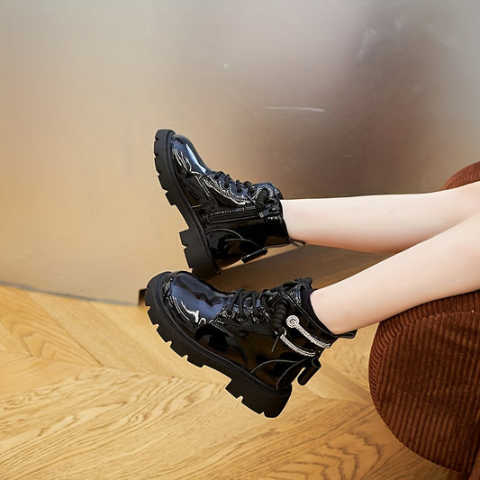 Girls Vintage Ankle Boots Comfortable Non Slip Zipper Indoor Outdoor All Seasons