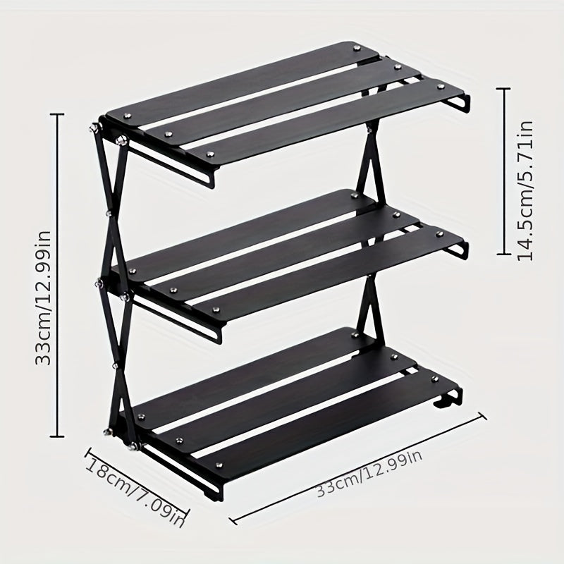 Aluminum Alloy Folding Shelf Outdoor Camping Table Portable Rack