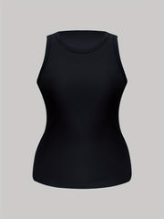  Solid Round Neck Tank Top