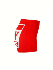 Plus Size Sexy Shorts Women's Plus Letter Print Elastic High Rise Shorts