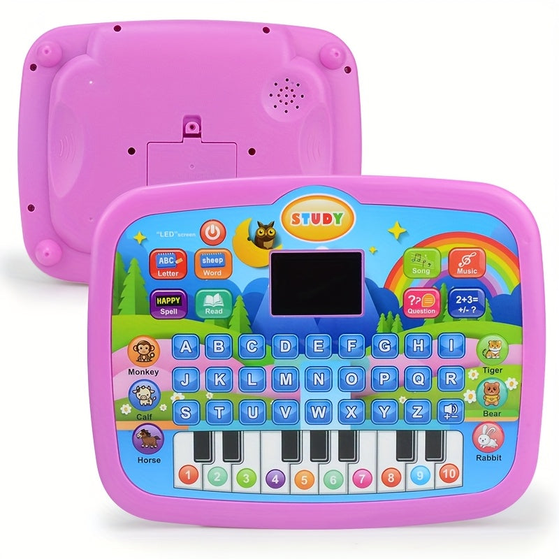 Interactive Kids Learning Tablet with LED Screen Alphabet Numbers Words & Music