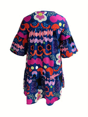  Bell Sleeve Smock Dress