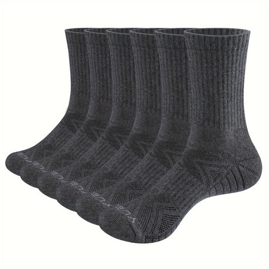 6 Pairs Men's Mid Tube Outdoor Sports Socks