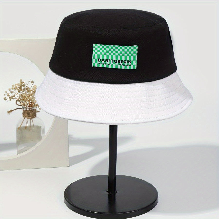 Men's Block Bucket Hat For Daily Outing