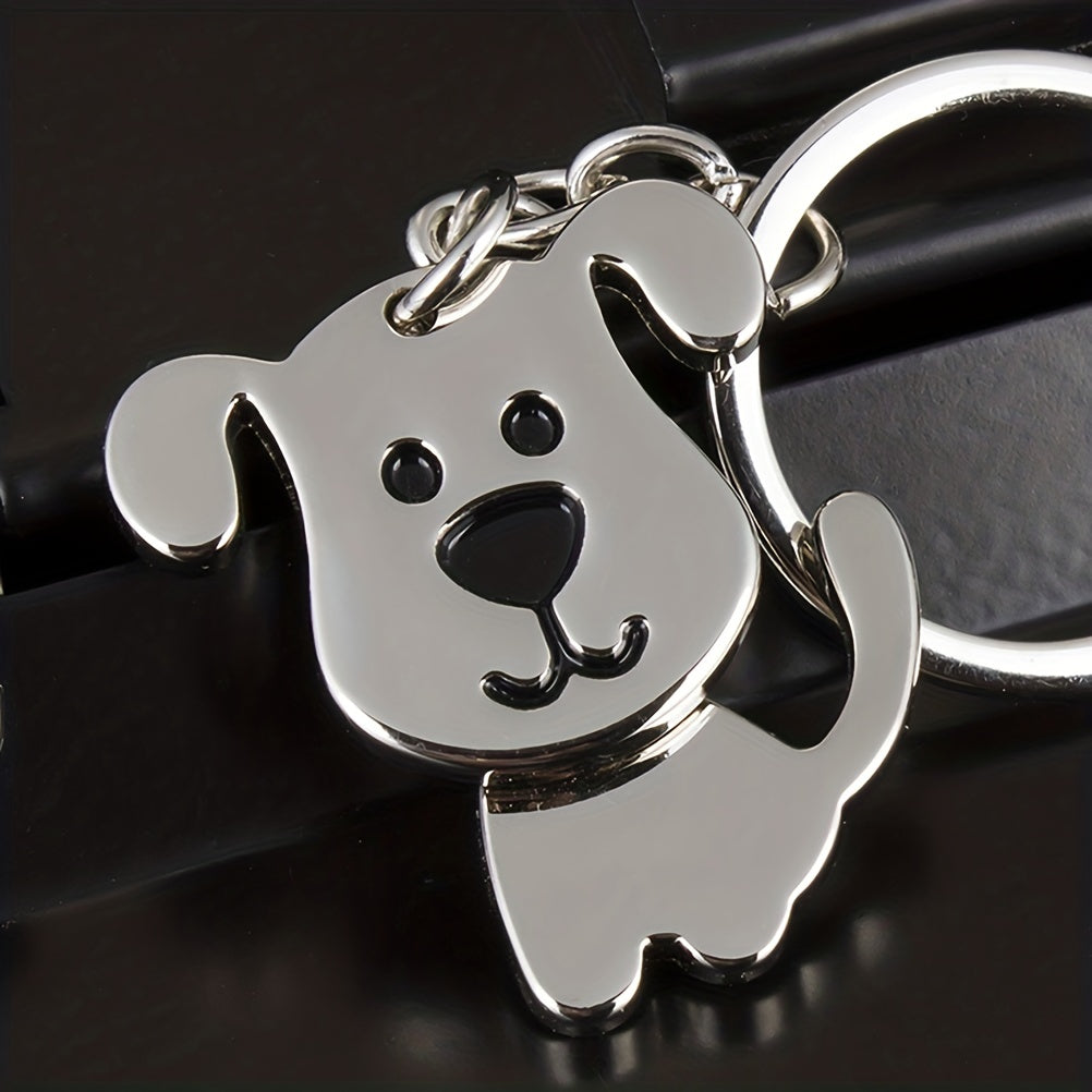 Cute Animal Keychain Puppy Cat Metal Keyring