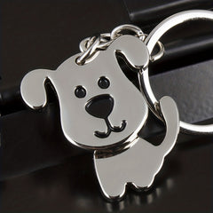 Cute Animal Keychain Puppy Cat Metal Keyring