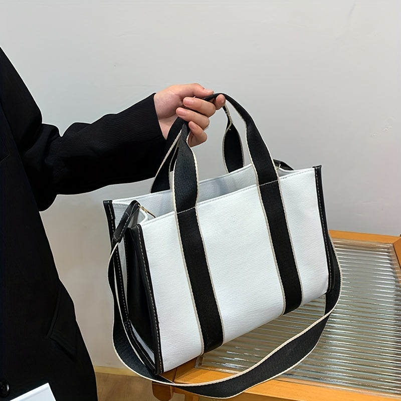 Large Capacity Crossbody Bag Canvas Zipper Messenger Shoulder Bag