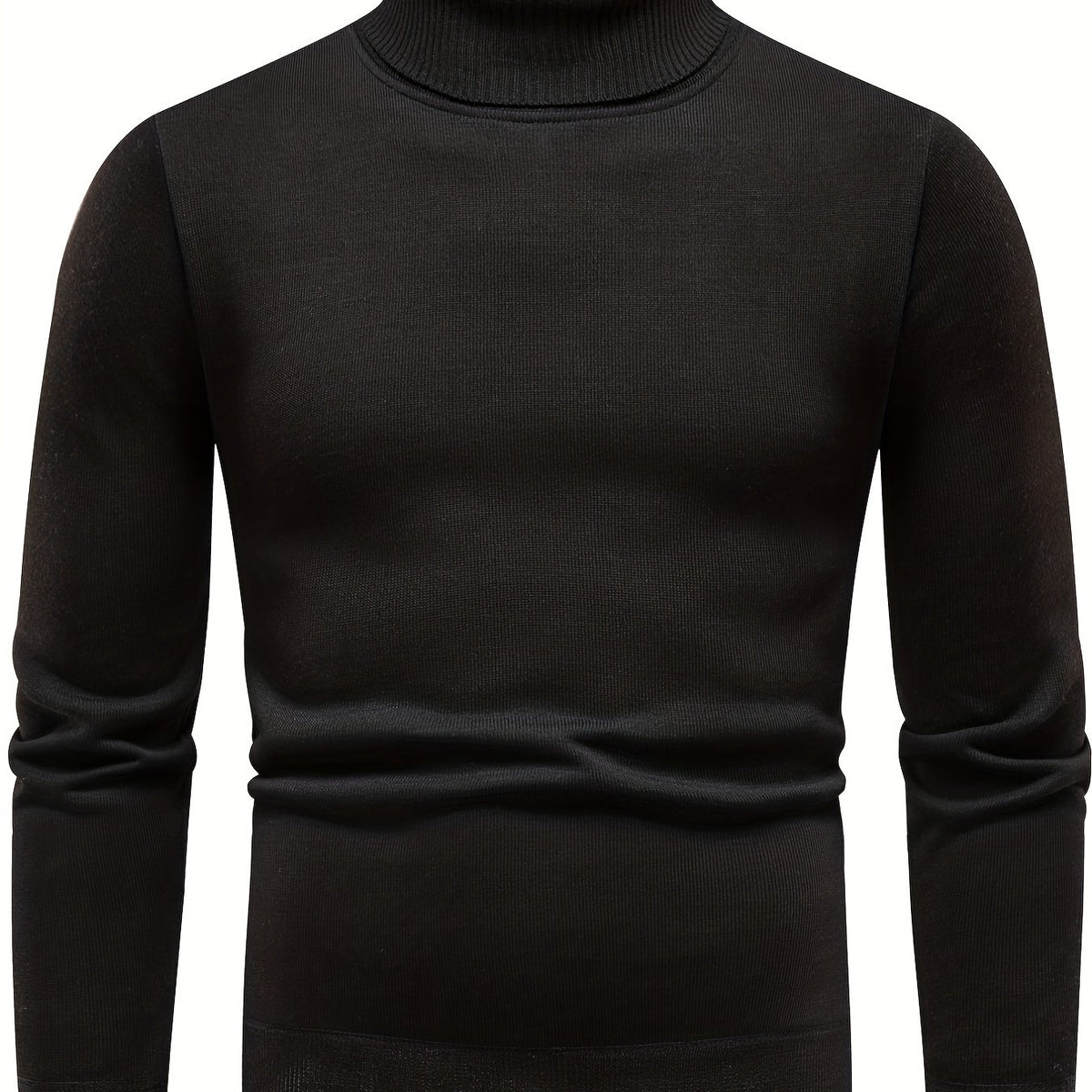 Men's Turtle Neck Knitted Sweater - Casual Warm Pullover for Fall Winter