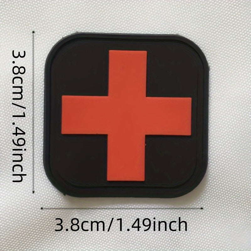Outdoor Red Cross Hook Loop Patch Medical Armband