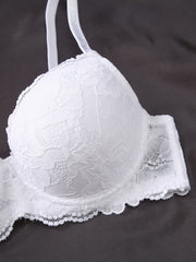 3pcs Lace Push Up Bras Comfy & Breathable Women's Lingerie