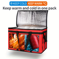 Red XXXL Insulated Reusable Tote Bag for Shopping Camping