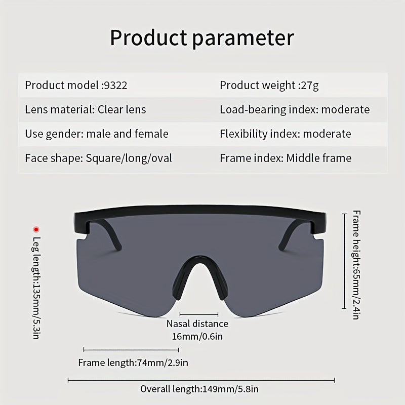 Outdoor Cycling Sunglasses For Men Women Windproof Dustproof Colorful Lens