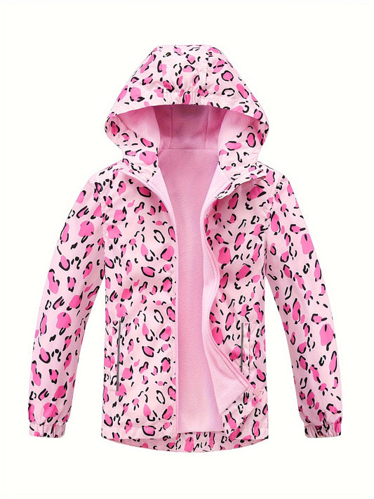 Girls Gradient Tie Dye Hooded Jacket for Spring Fall Winter