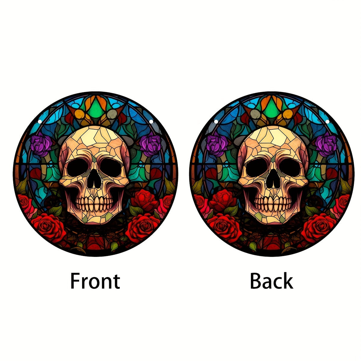 Skull Suncatcher Halloween Decor