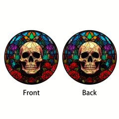 Skull Suncatcher Halloween Decor