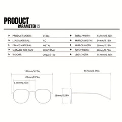 Rimless Heart Tears Sunglasses Y2K Metal Eye Glasses