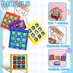 Tic Tac Toe Mini Colorful Nine Grid Keychain Backpack Pendant