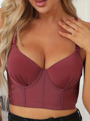Sexy Solid Push Up Bra Comfy & Breathable Anti-sagging Everyday Bra