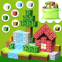 Magnetic Building Blocks 100pcs DIY 3D Puzzle Toy Creative Forest Home Decor