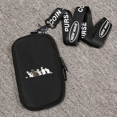 Japanese Cat Pattern Chest Bag Casual Men's Small Phone Bag