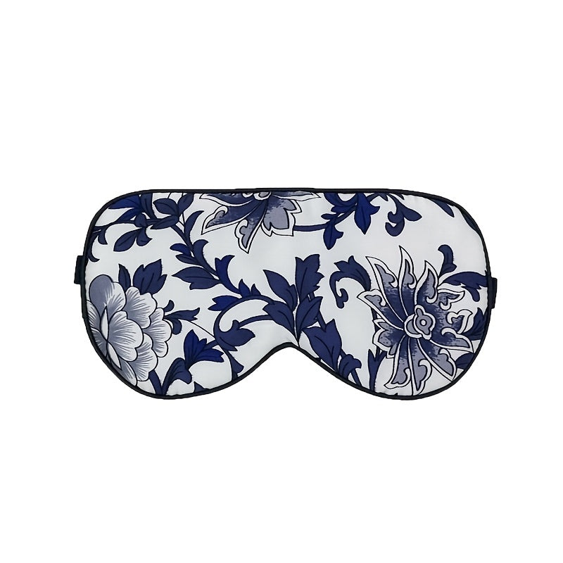 Plant Flower Pattern Eye Mask Blackout Blindfold Breathable Sleep Eye Mask