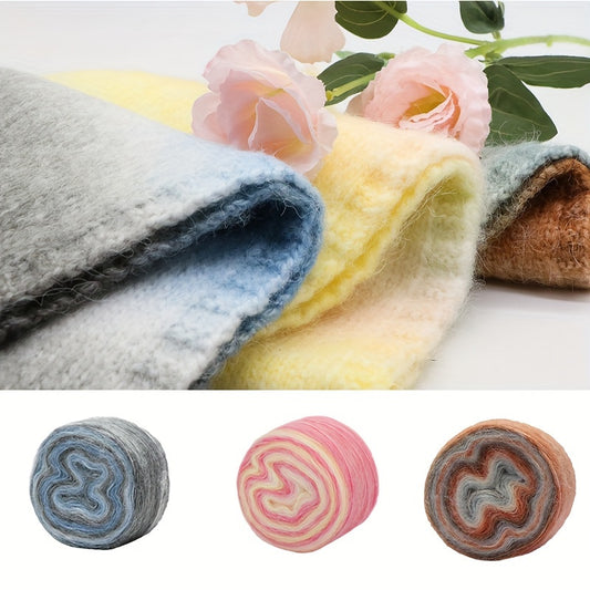 Gradient Segment Dye Mohair Yarn Soft Warm Wool Yarn For DIY Crocheting