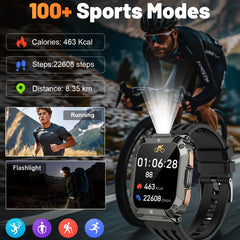 Little Meatball Smart Watch 1.95 inch Full Touch Display with LED Flashlight