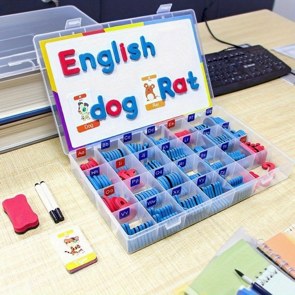 55-Piece Spelling Tool Set for Kids: Uppercase & Lowercase Letters