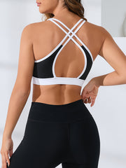 Criss Cross Sports Bra Breathable Beauty Back Yoga Bra