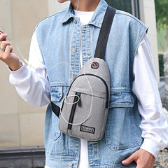 Men's Canvas Crossbody Chest Bag Secure Sporty & Stylish