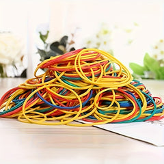 100pcs Colorful Rubber Bands for Office School Home