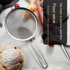 Stainless Steel Flour Sieve Colander Strainer Spoon