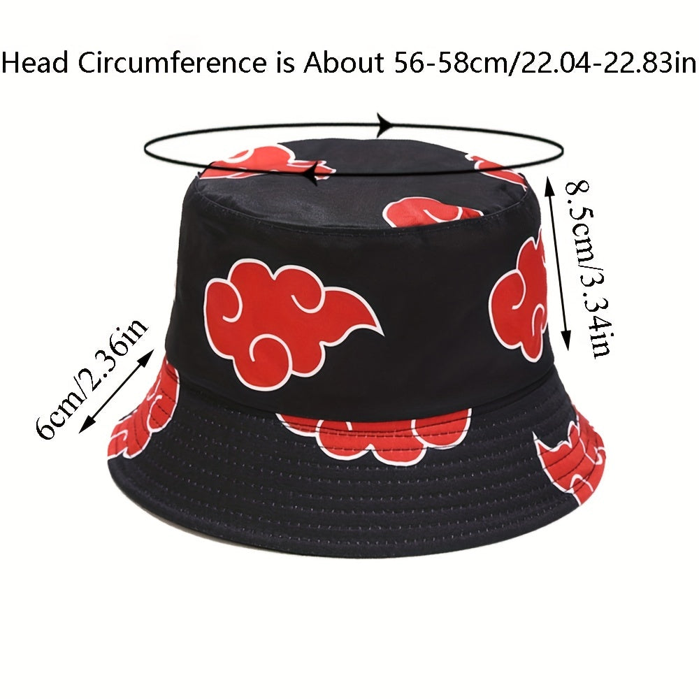 Anime Cloud Sunshade Bucket Hat for Outdoor Sports