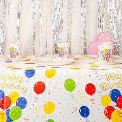 Colorful Balloon Party Tableware Set for Birthday Party Camping Picnic