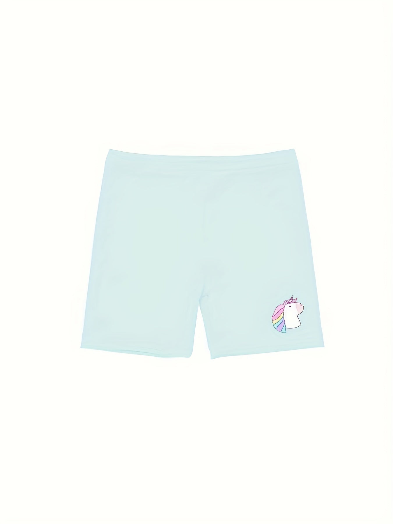4pcs Girl's Cartoon Print Comfy Bike Shorts Safety Set