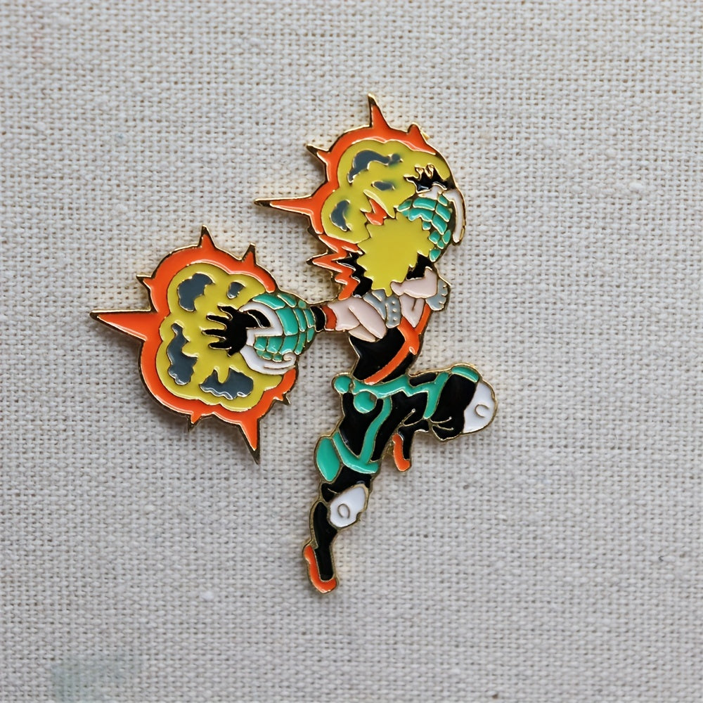 Anime Fire Brooch for Men